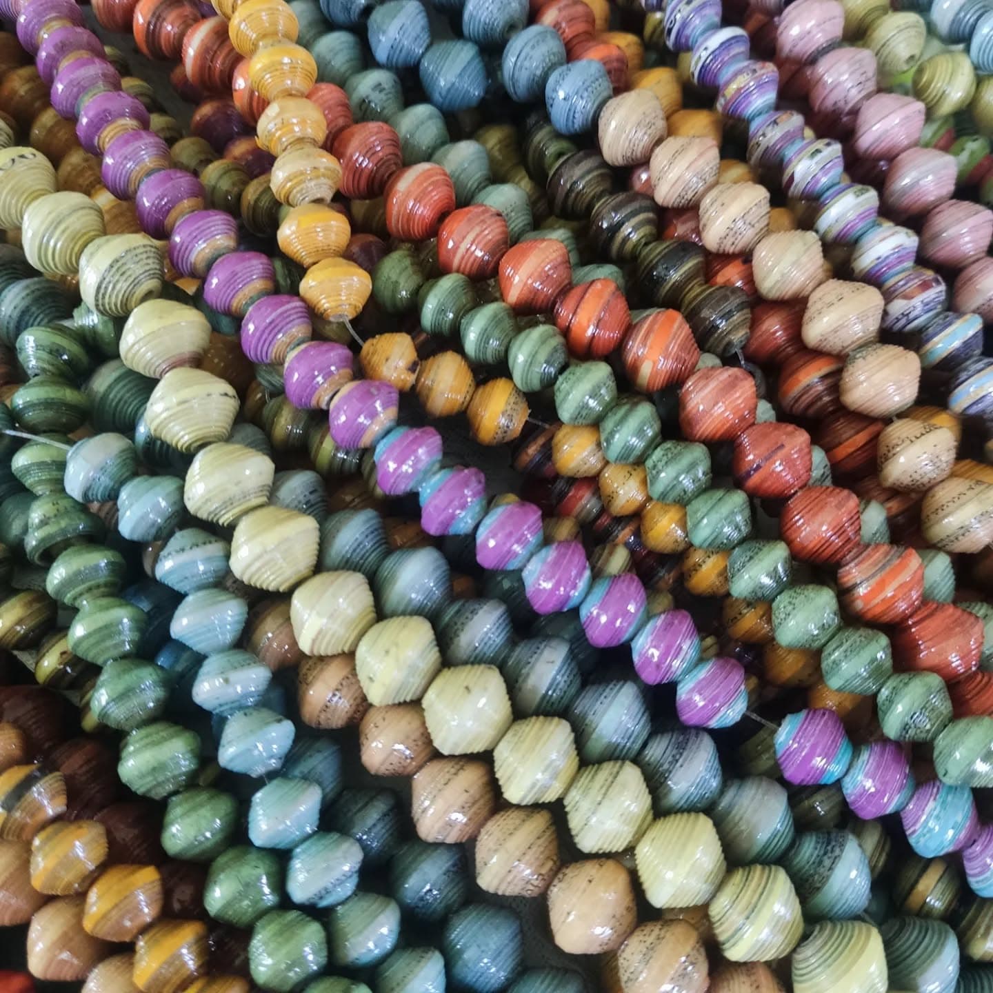 Handmade paper bead jewelry